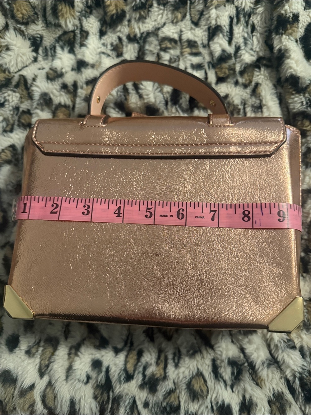 Michael Kors Metallic Rose Manhatten Satchel with Matching Card Case - Picture 6 of 15
